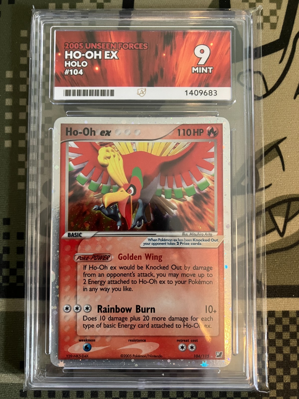 Pokémon TCG - Ho-Oh ex 104/115 - Unseen Forces - ACE 9 Mint