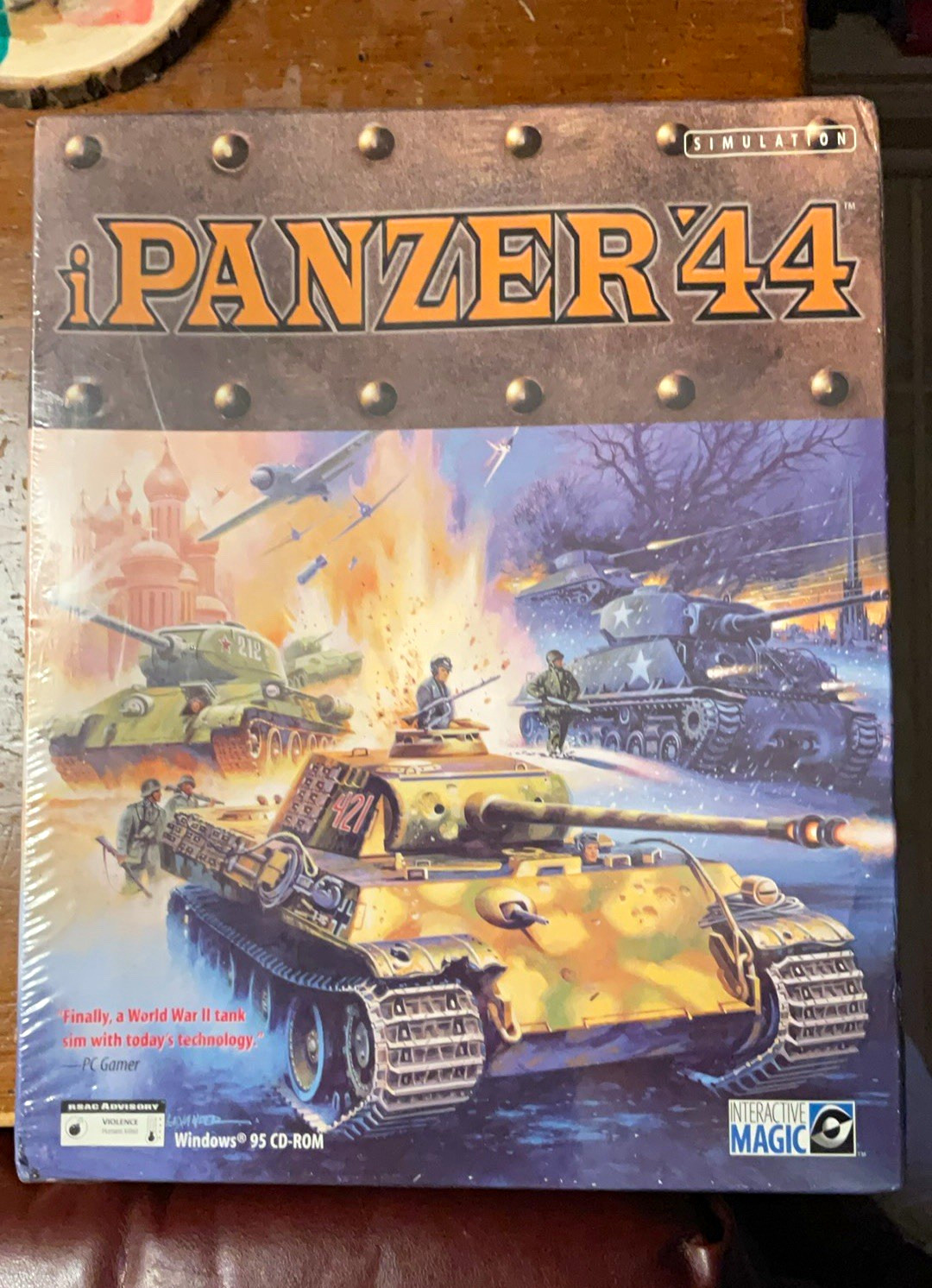 Interactive Magic iPANZER '44 PC CD-ROM Tank War Simulation Game for Windows.