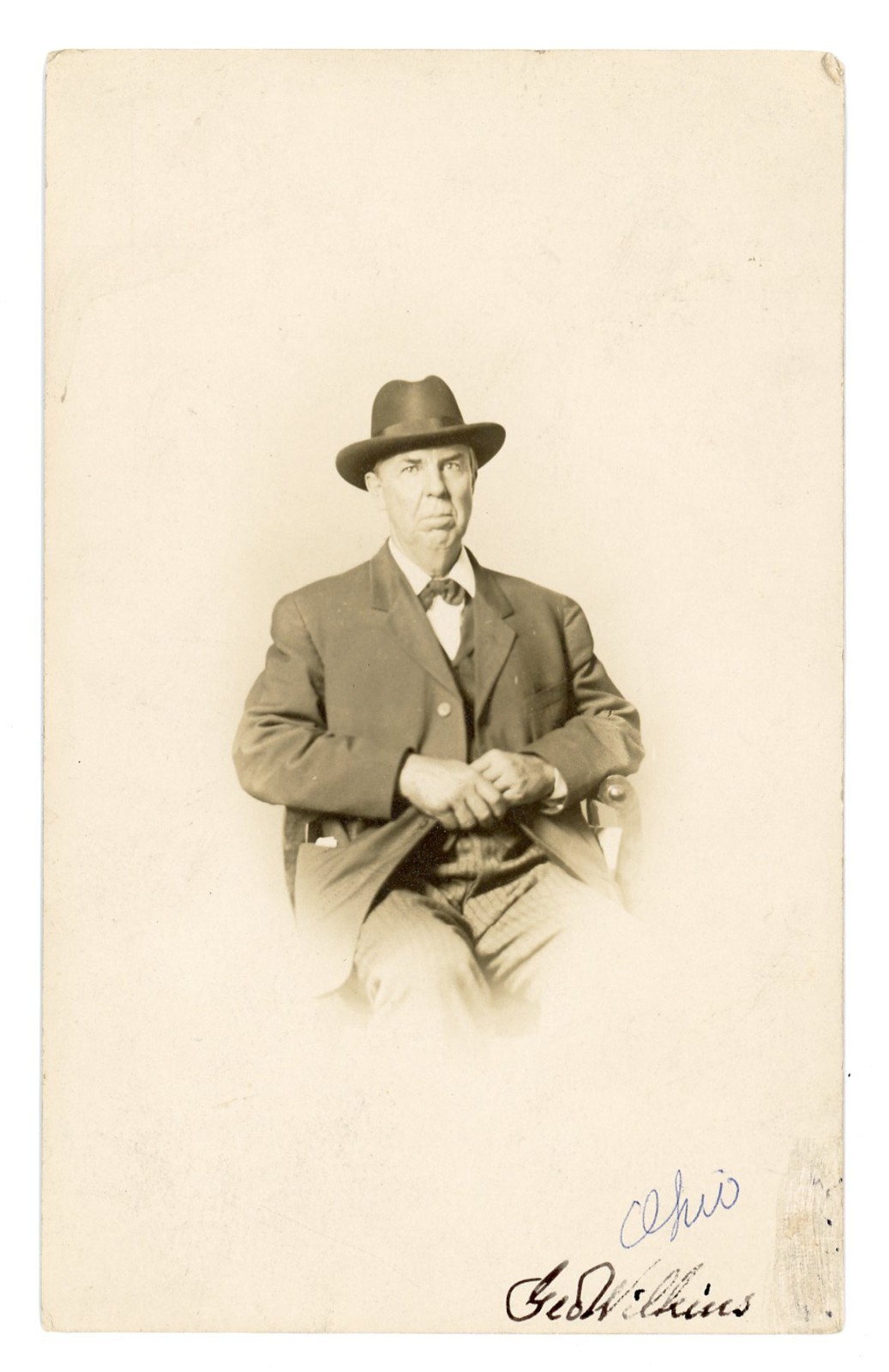 GEORGE WILKINS (1856-1940)/1909 Photo Postcard from SHANDON, OHIO
