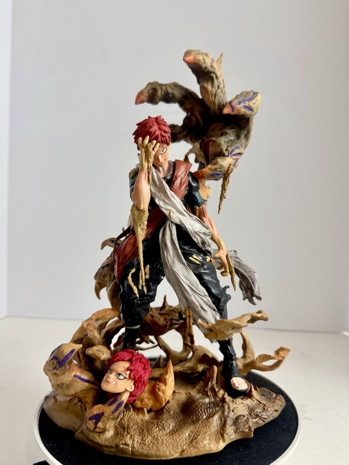 Iron Curtain Gaara Naruto GK Figure with Double Head Sculpt, 30cm Height W/Box