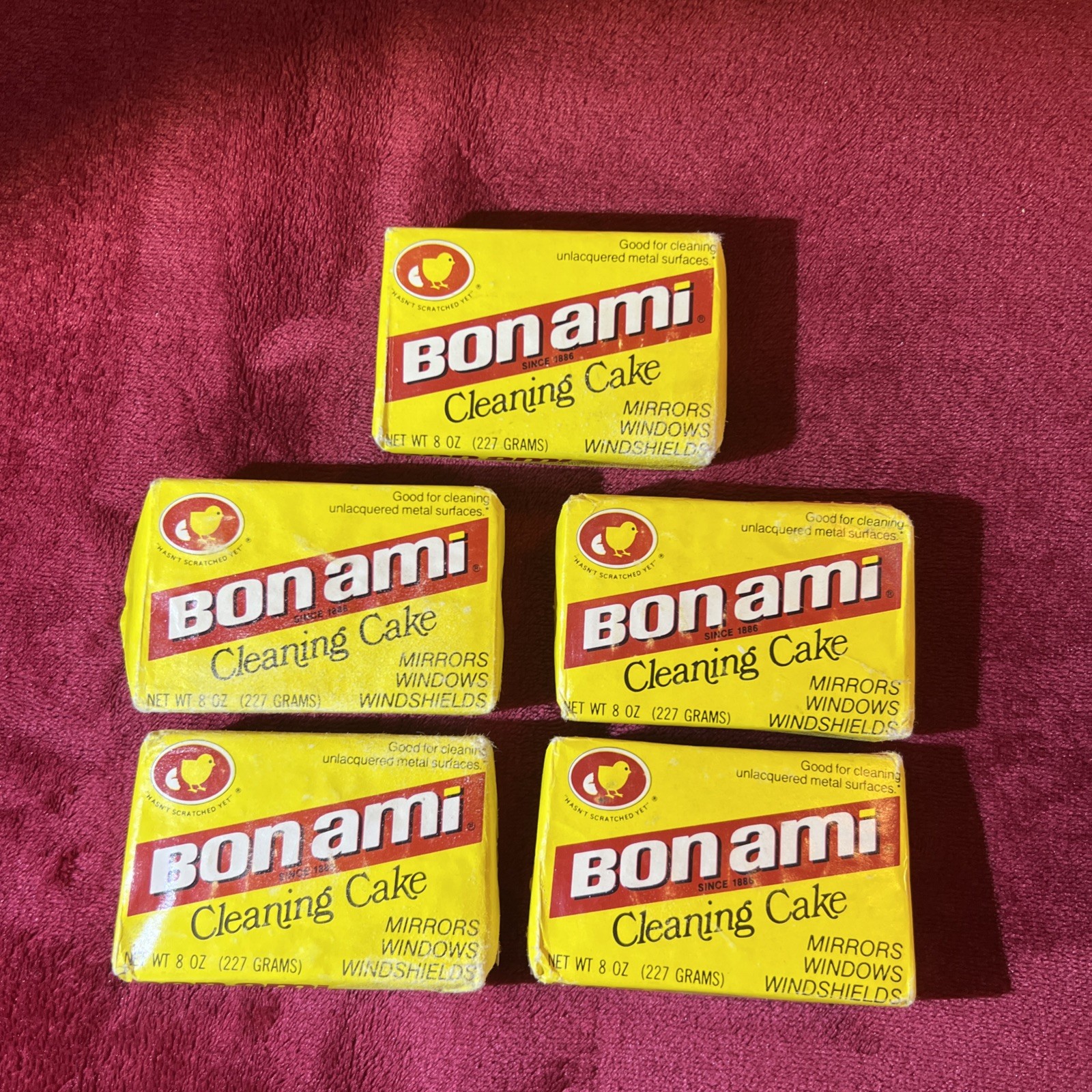 Set of 5-Vintage Bon Ami Soap Cake Bar Soap 4oz 