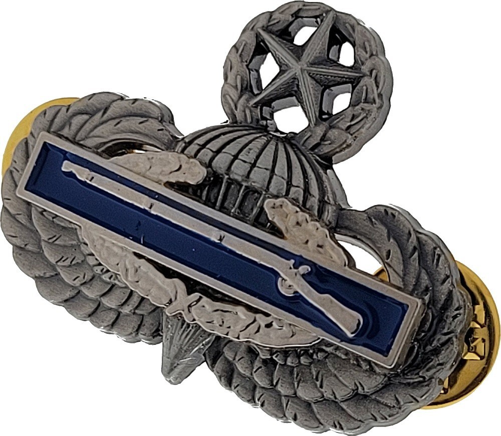 US Army MASTER JUMP WINGS Airborne Oxidized Combat Infantry CIB Badge Pin