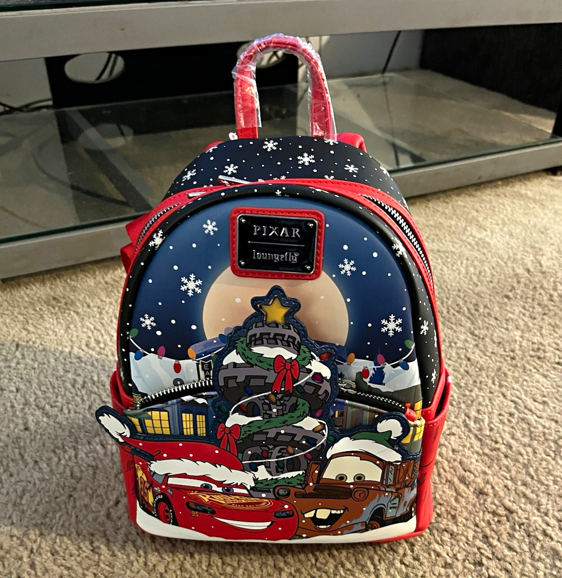 Loungefly Disney Cars Mini Backpack Red/Black/Blue 2026, Pixar Cars Theme