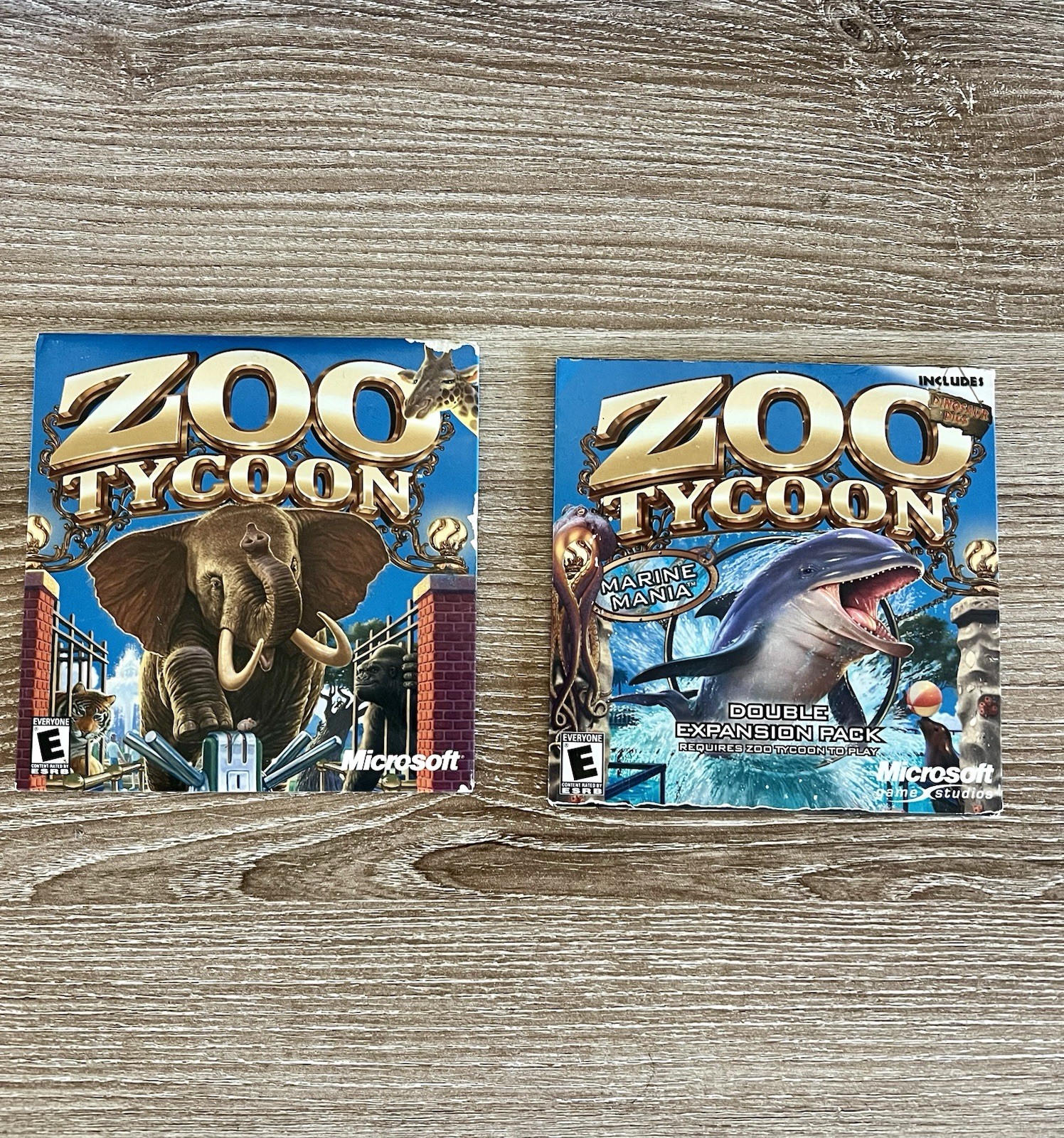 Zoo Tycoon PC Game + Double Expansion Pack Marine Mania Dinosaur Digs Microsoft