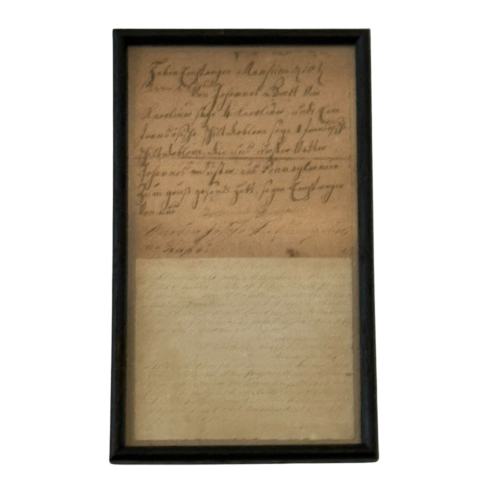 1766 German Handwritten Receipt Mannheim Pennsylvania Wister Colonial Currency