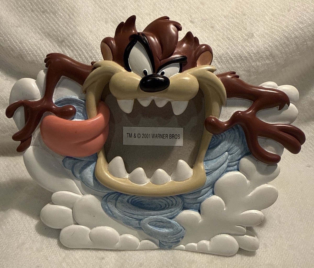 Warner Bros 2001 Looney Tunes TAZ Tasmanian Devil Tornado Photo Picture Frame