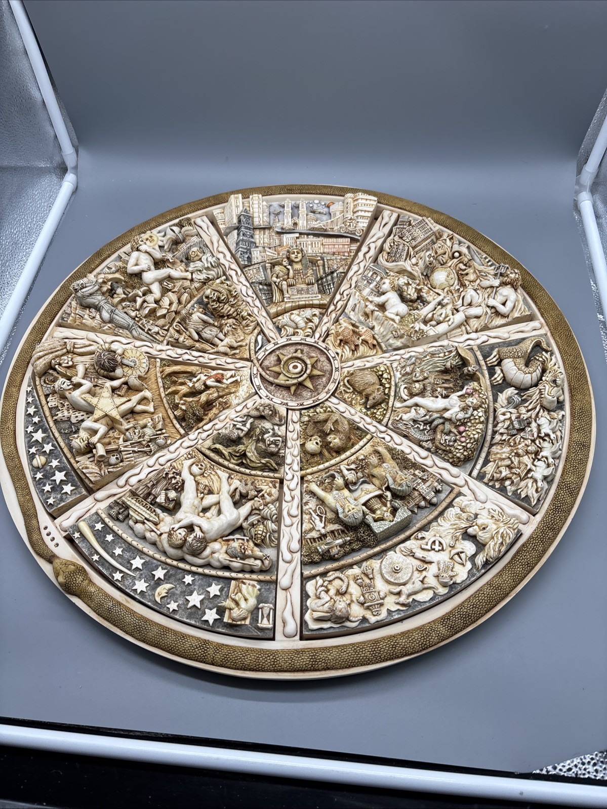 Harmony Kingdom Wheel of Life Wimberley Mills Factory Tour Piece W Orig Box
