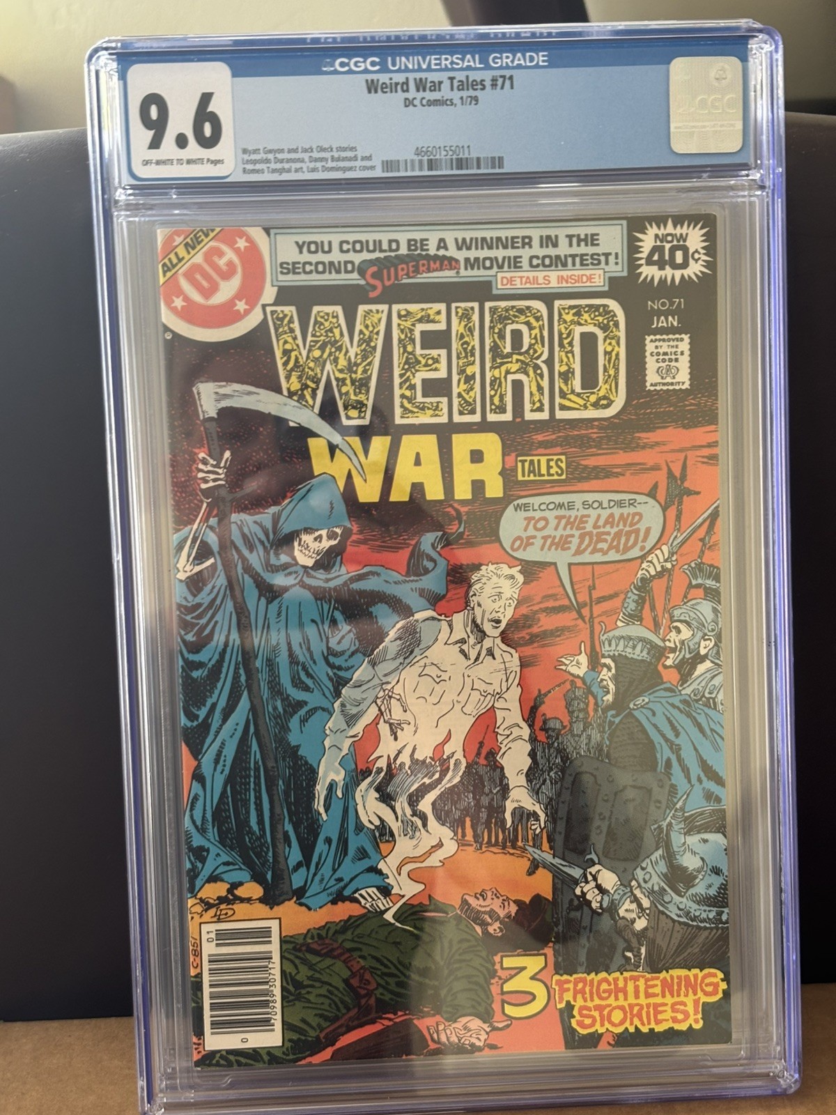 Weird War Tales #71 CGC 9.6  • Grim Reaper  Horror Cover • D.C. 1979 White