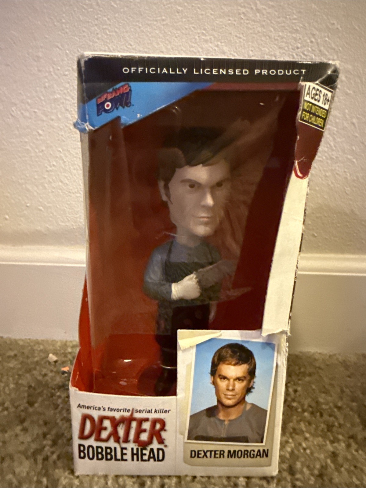 Dexter Morgan Serial Killer Knife Bag Bobblehead Bif Bang Pow CIB **READ