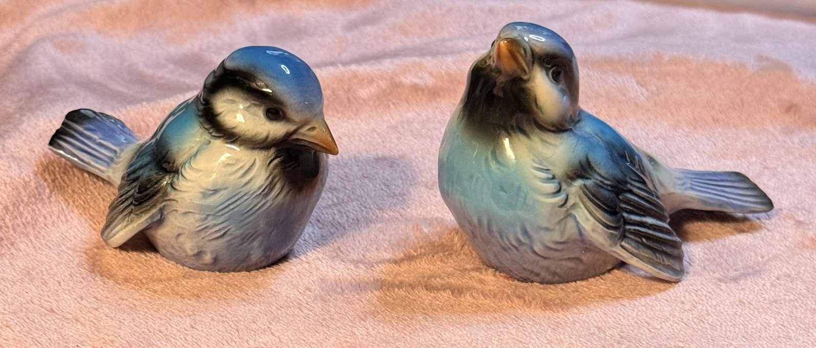 Vintage Goebel Blue Bird Figurines Pair CV73 CV74 West Germany