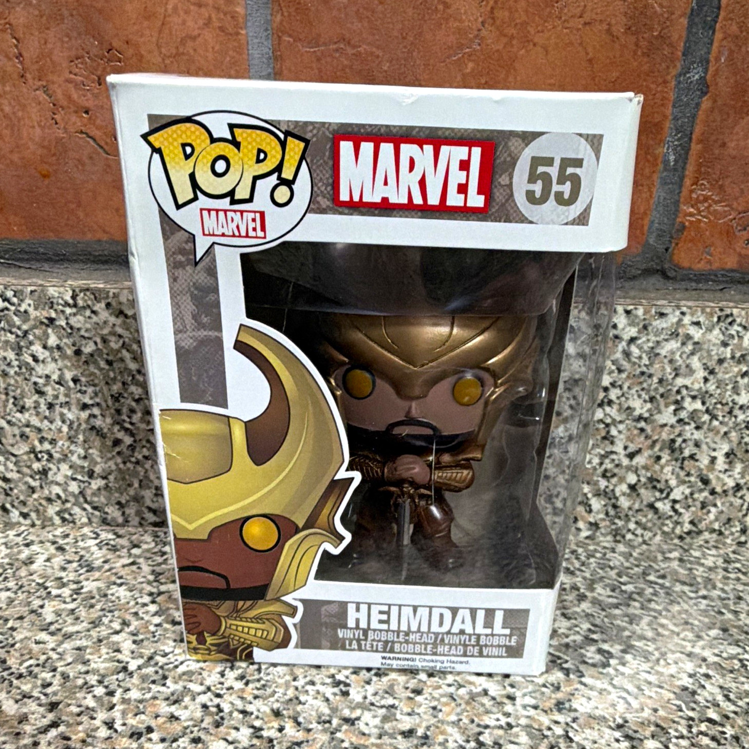Funko Pop Marvel Heimdall #55 Bobble-Head Vinyl Figure - Gold Brown