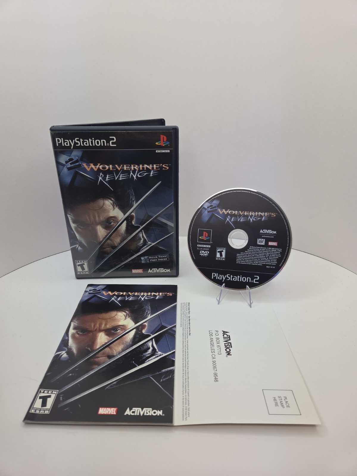 Wolverine\'s Revenge X2, PS2 CIB W/ REG CARD Near Mint TESTED AND WORKING 
