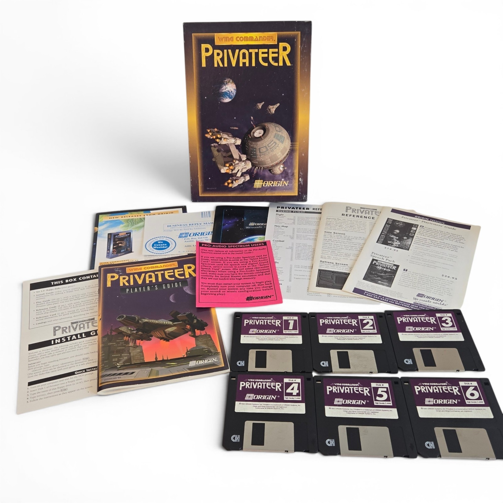 1993 Wing Commander Privateer 3.5 Big Box Disk Edition Origin PC Gaming COMPLETE