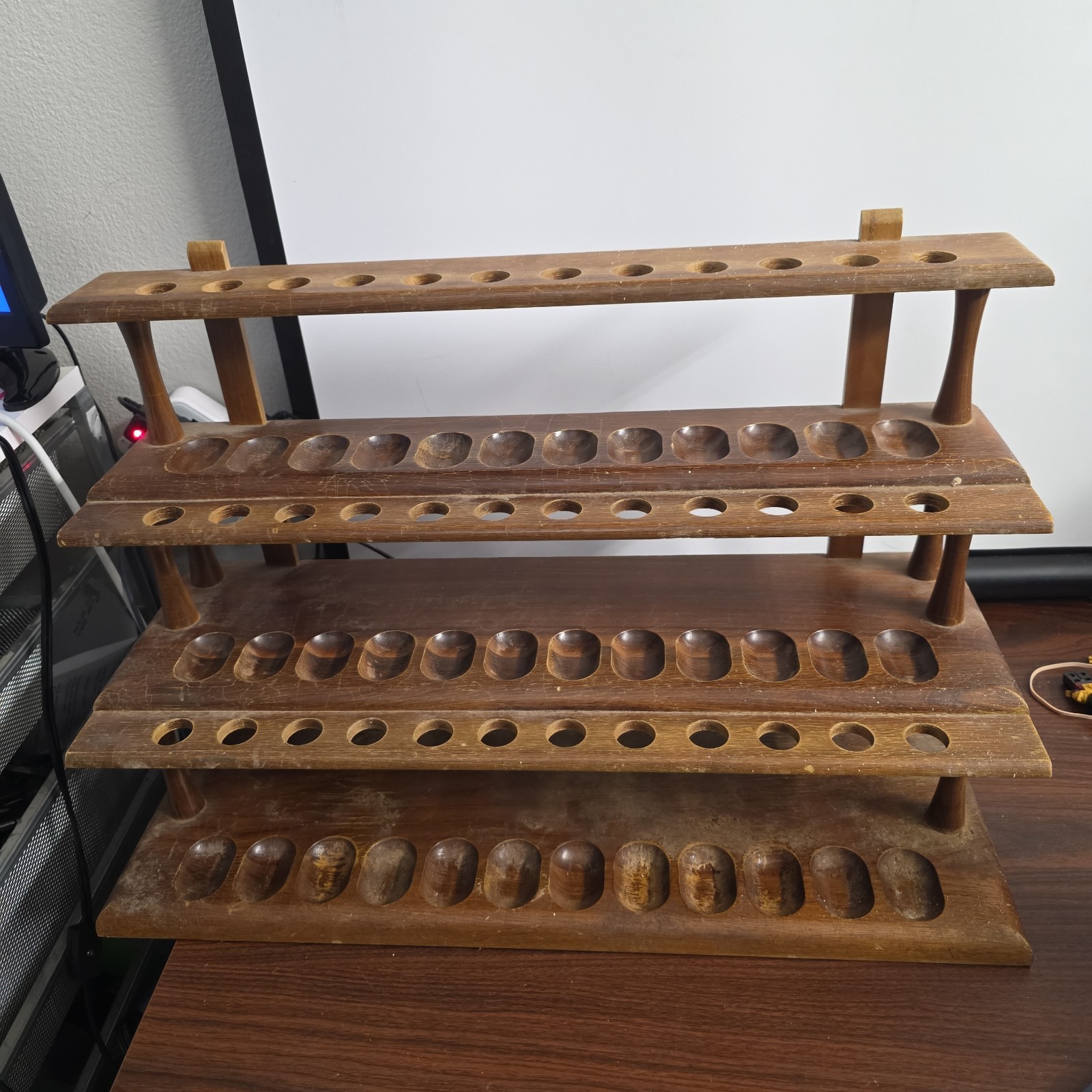 Decatur Industries 36 Pipe Walnut Rack Stand Need To Be Refurbished 21