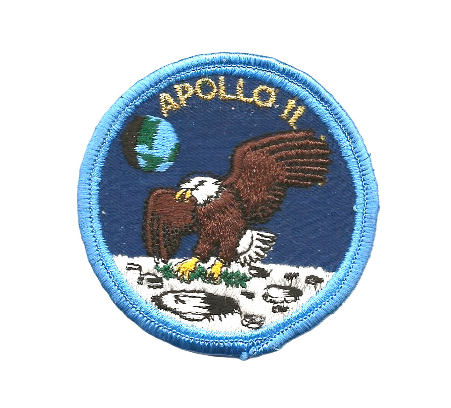 NASA Apollo 11 Mission Patch Original Vintage Blue Border - Uncommon 3\