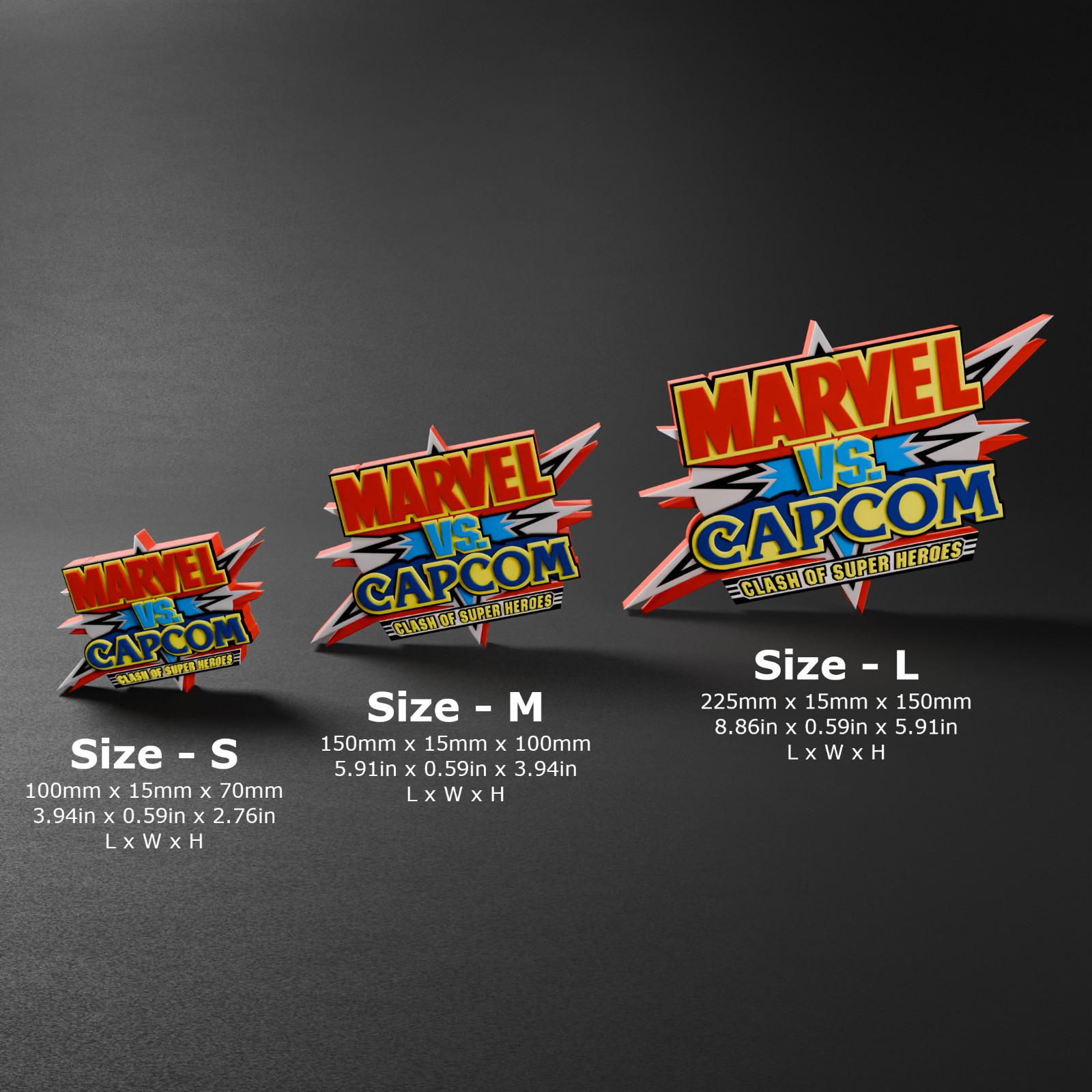 Marvel vs Capcom (1998) - Videogame 3D Printed Logo Display Sign