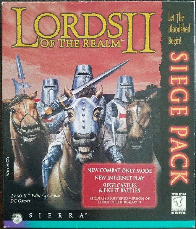 LORDS  OF THE REALM II - SIEGE PACK, 1997.  Seller is ORGINAL Owner