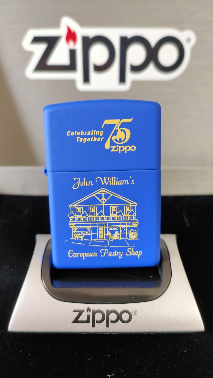 ZIPPO 75th Anniv John William\'s Shop Lighter. 14/25 Limited Edition. 2007. Mint