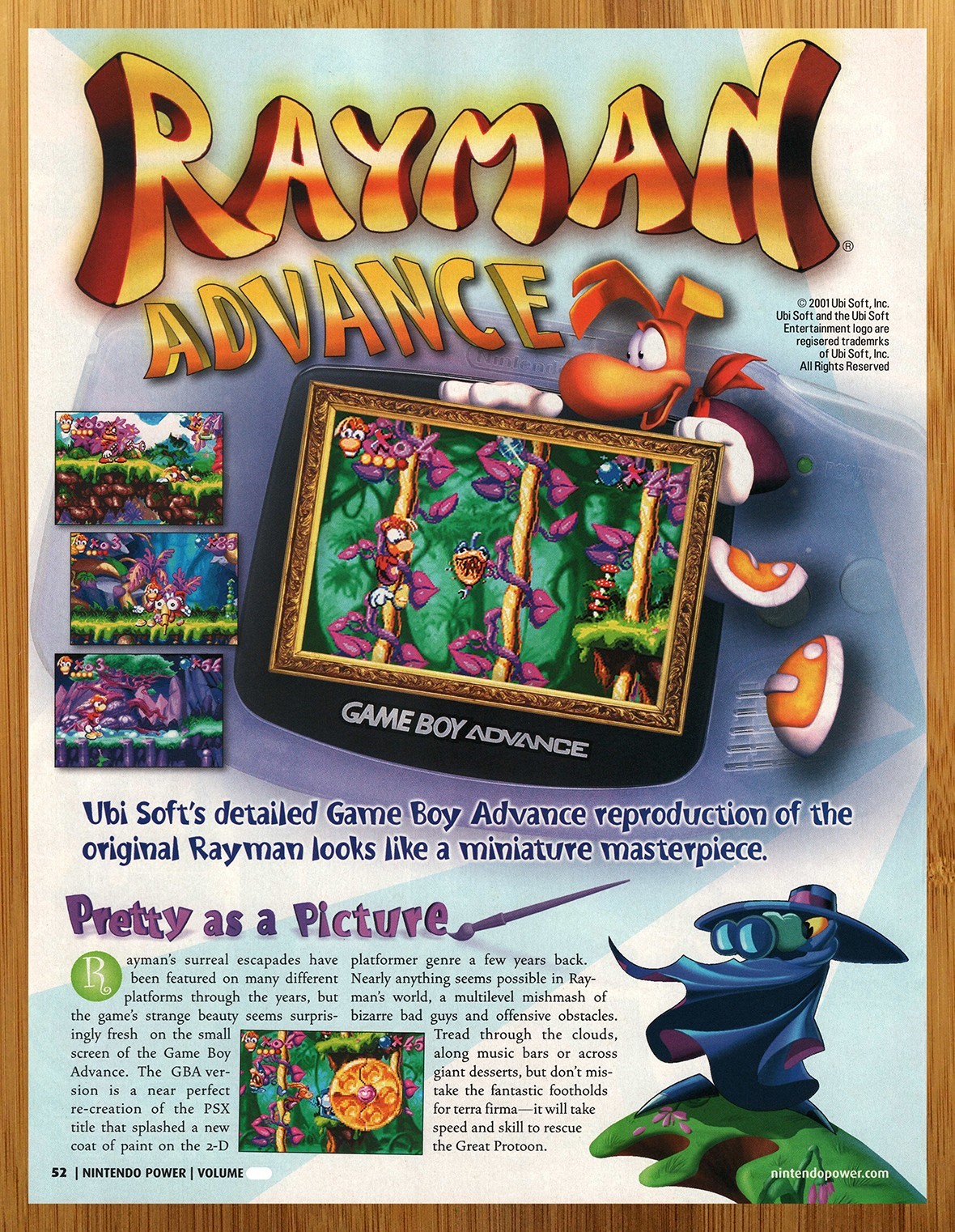 2001 Rayman Advance GBA Game Boy Advance Print Ad/Poster Retro Video Game Art