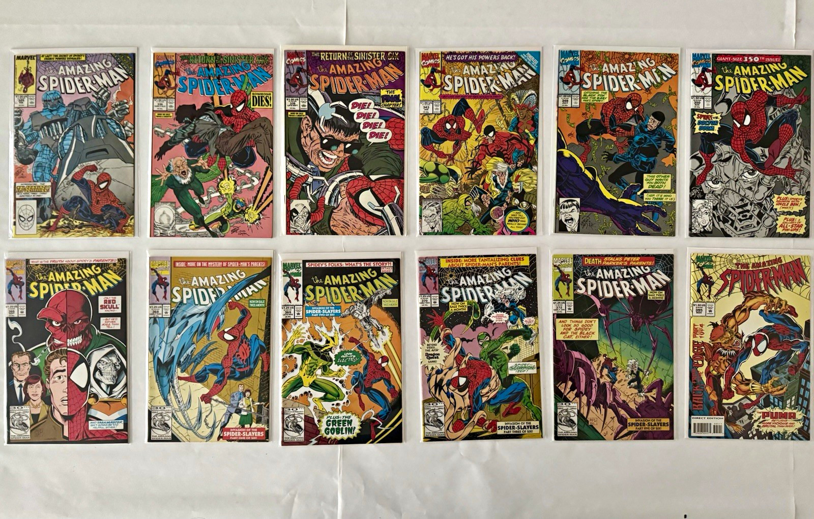 Amazing Spider-Man 90s Comic Lot 329 336 339 343 349 350 366 368 369 370 372 395