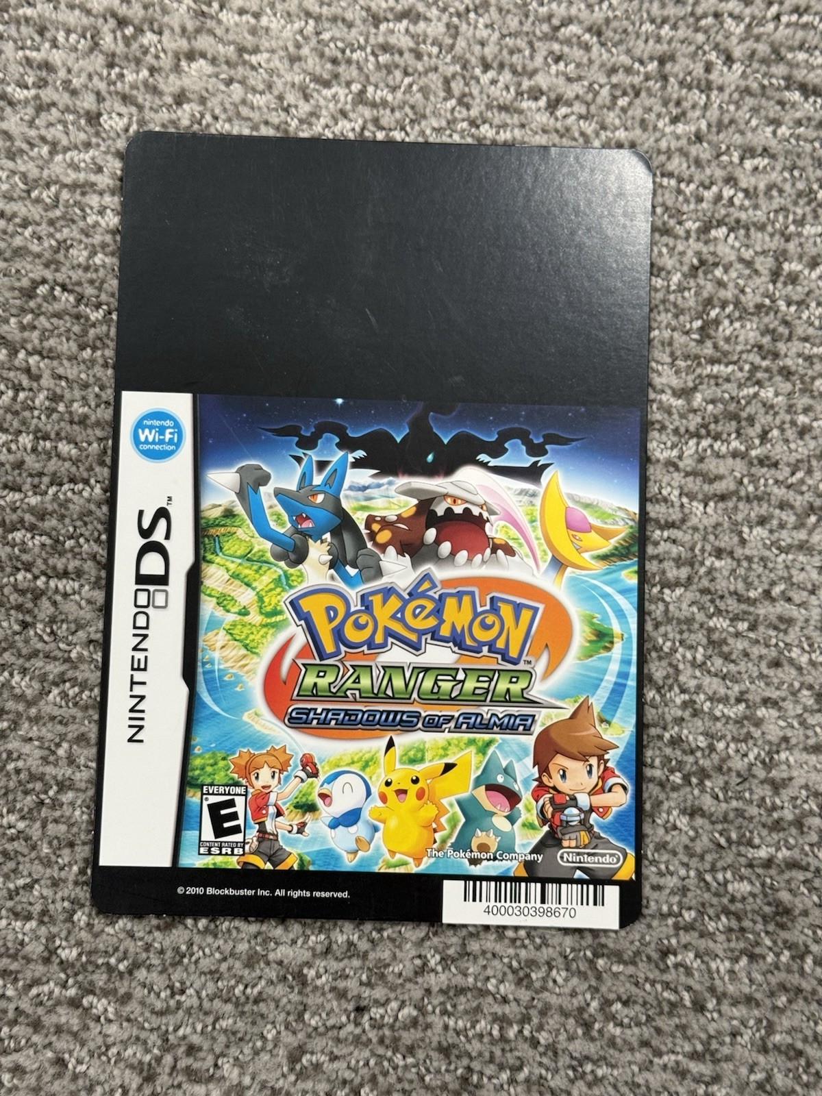 Pokemon Ranger Shadows of Almia Blockbuster Backer Card BACKER CARD ONLY NO GAME