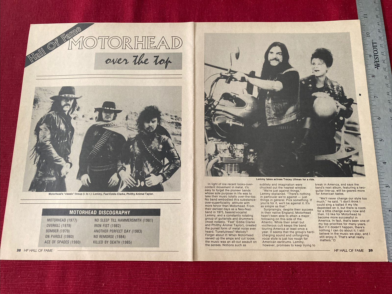 Motorhead Rock Band 2-page 1986 Print Article