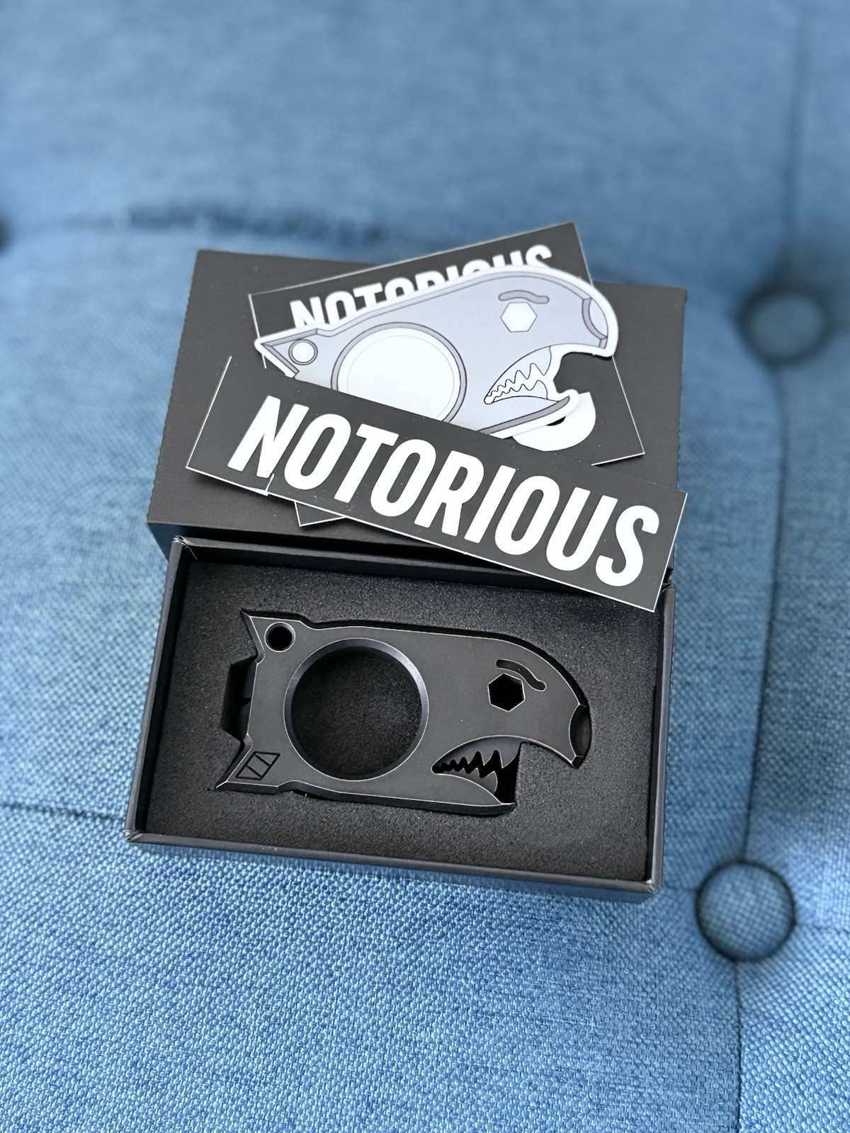 Notorious EDC Big Poppa Blackwashed Titanium Black Cerekote