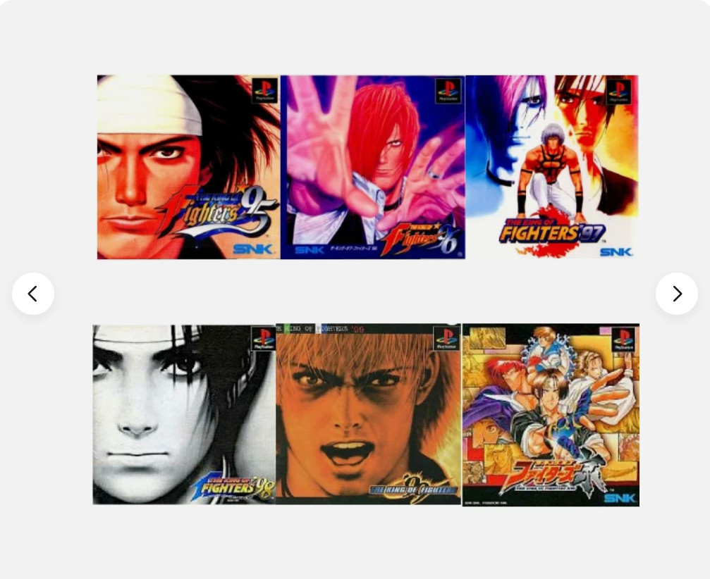 Sony Playstation PS1 King Of Fighters KOF 95 96 97 98 99 Kyo Lot 6 Set