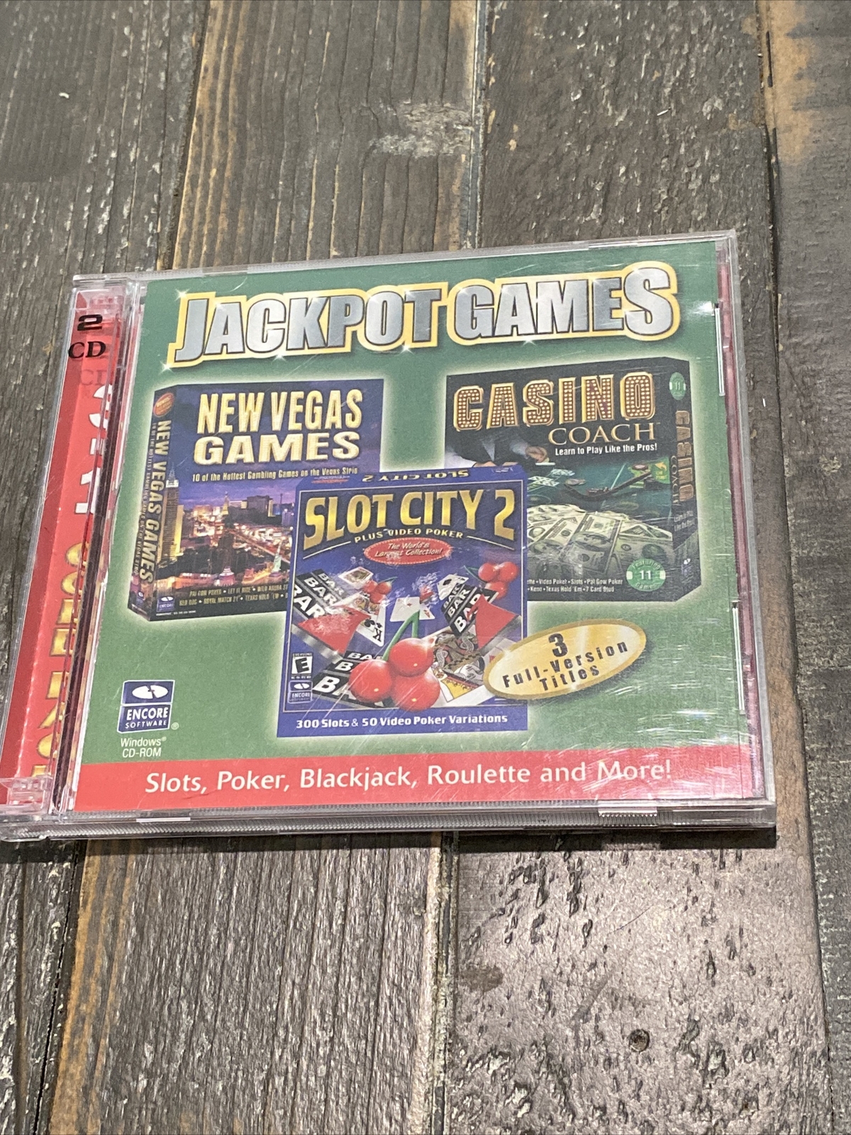 Video Game PC Jackpot Games New Vegas Games + Slot City 2 + Casino Coach vintage