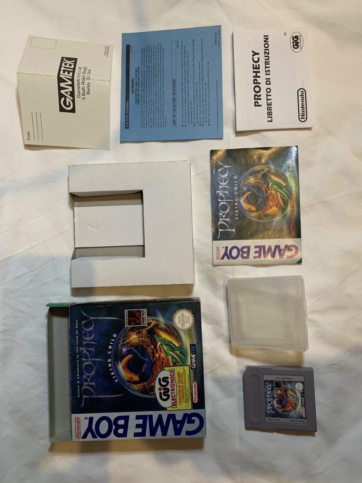 Prophecy Viking Child Nintendo Game Boy Complete RARE Italian