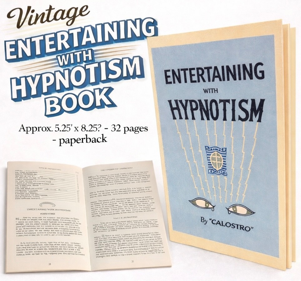 ENTERTAINING WITH HYPNOTISM Book Hypnosis Magic Trick Mental Mind Reading ESP