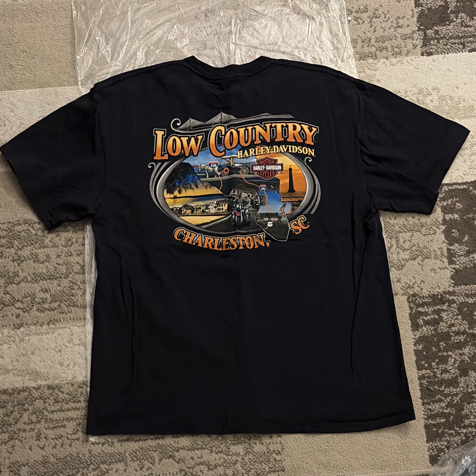 Harley-Davidson Low Country Charleston South Carolina Black T-Shirt Size XL