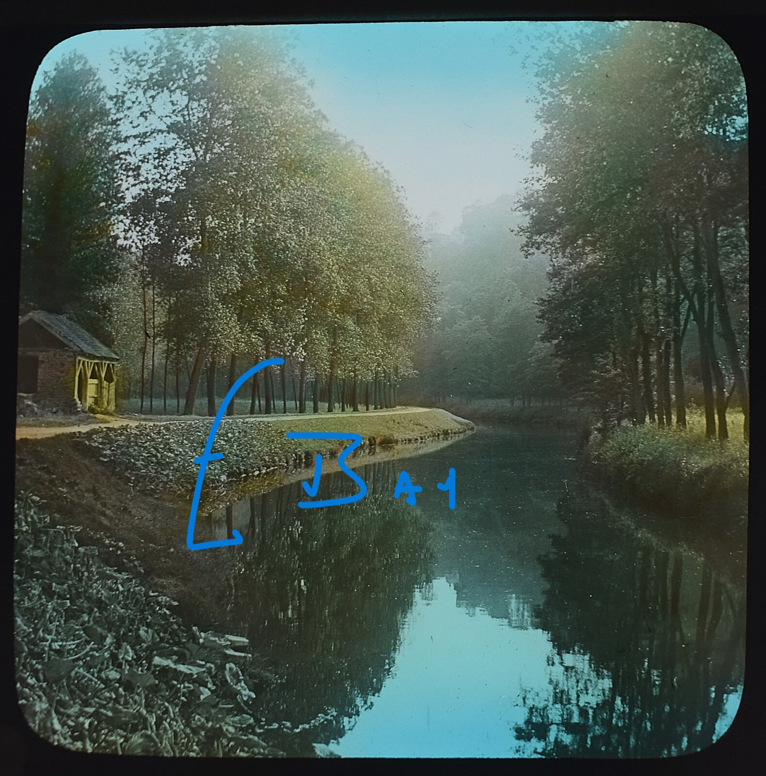 Photo DINAN ON THE UPPER RANCE BRITTANY FRANCE C1920 Magic Lantern Slide