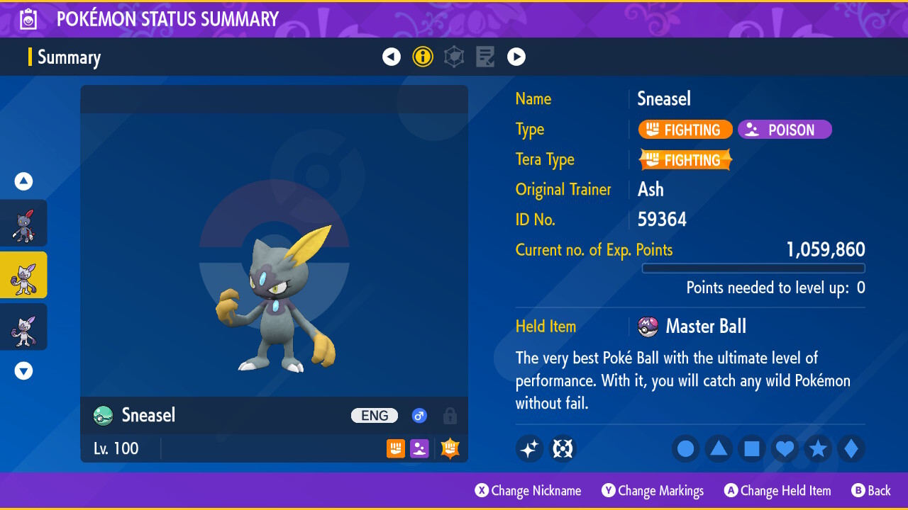 Pokemon Scarlet & Violet Hisuian Sneasel Sneasler 6IV 🌟Shiny🌟 & Non Shiny Home