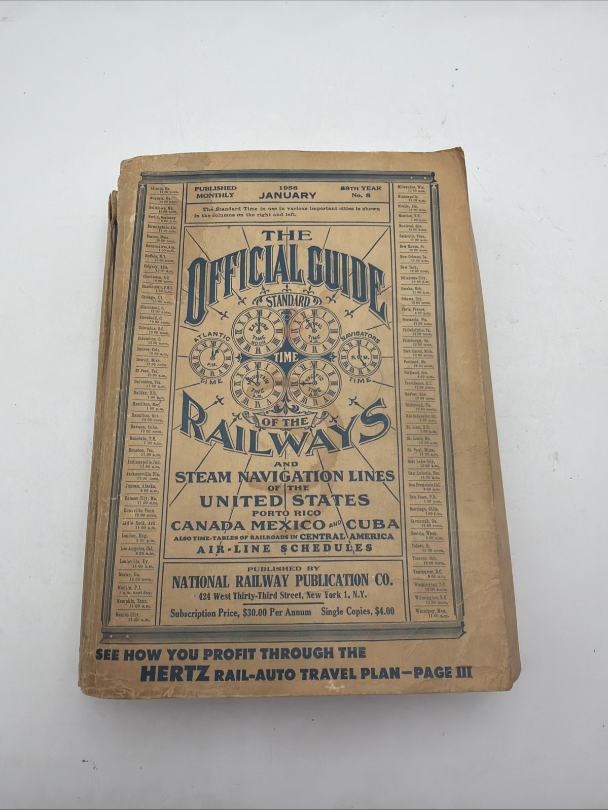 January 1956 The Official Guide of The Railways and Steam Navigation Lines Book