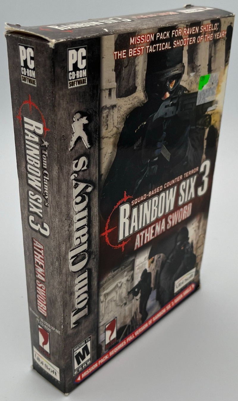 Tom Clancy's Rainbow Six 3 Athena Sword PC Big Box NEW Tab Sealed MISSION PACK