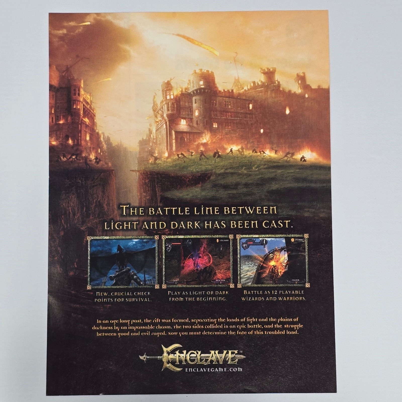 Enclave Xbox PC  Authentic Magazine Ad