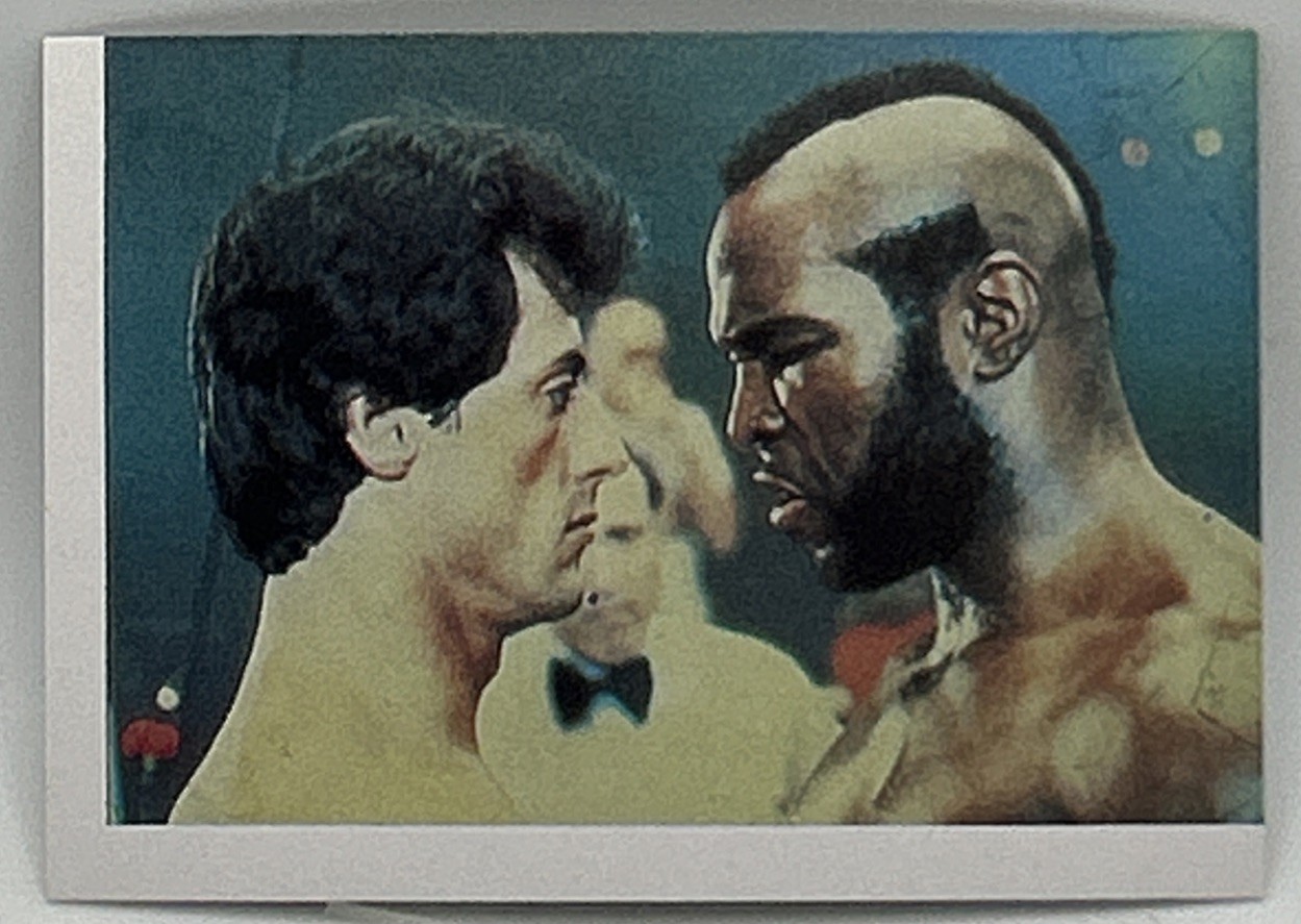 1982 SHOW DE ESTRELLAS CARD ROCKY SYLVESTER STALLONE & CLUBBER LANG MR T ROOKIE