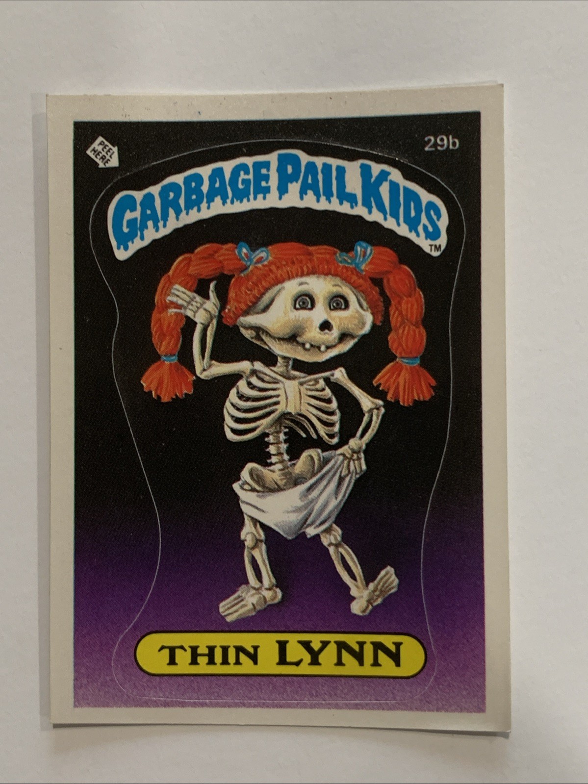 VTG 1985 TOPPS GPK Garbage Pail Kids Thin Lynn 29b Series 1 Great Condition