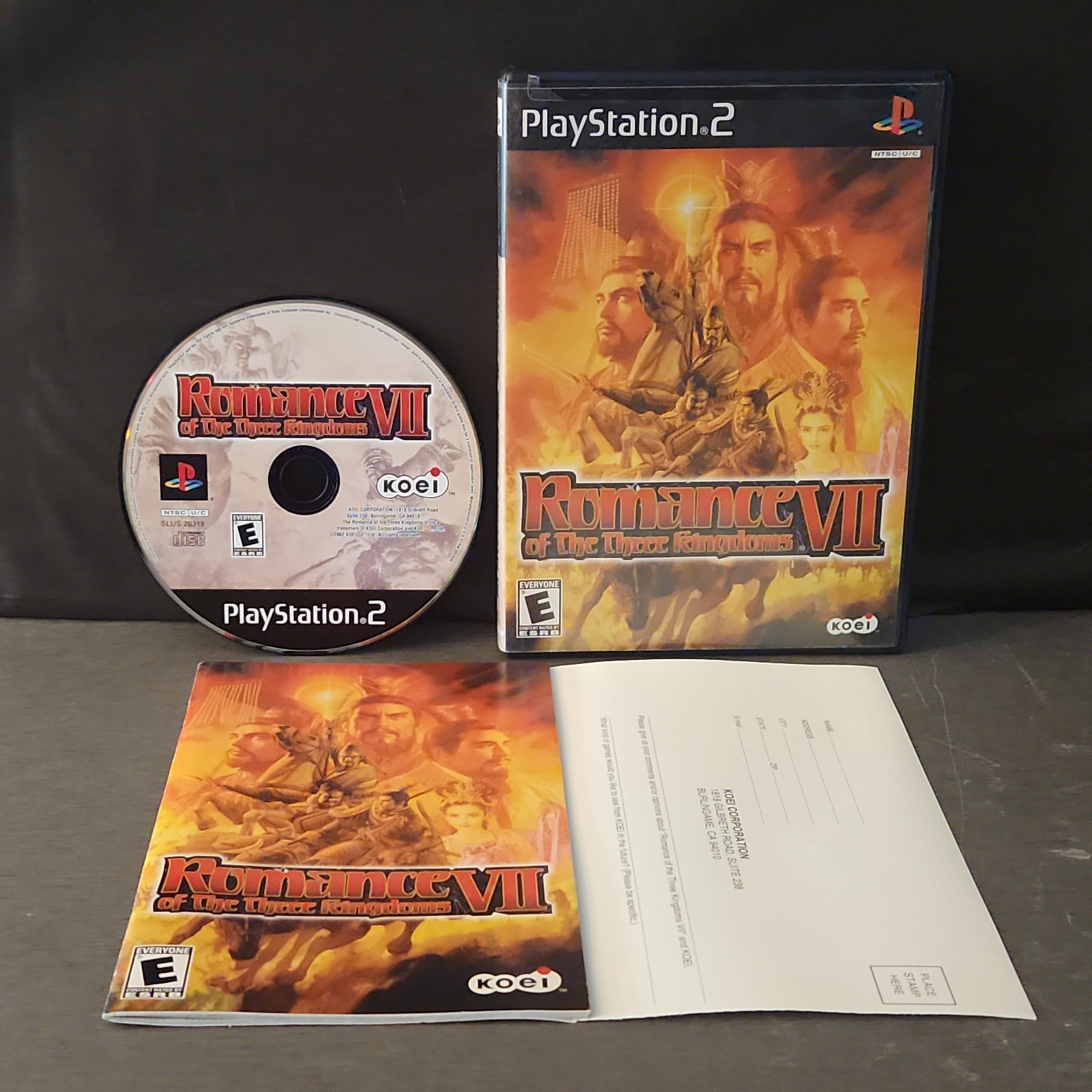 Romance Of The Three Kingdoms VII 7 PS2 Game CIB