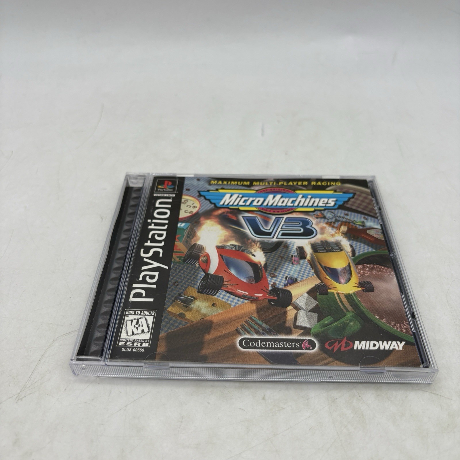 Micro Machines V3 PlayStation 1 PS1 Complete w/ Manual CIB Tested