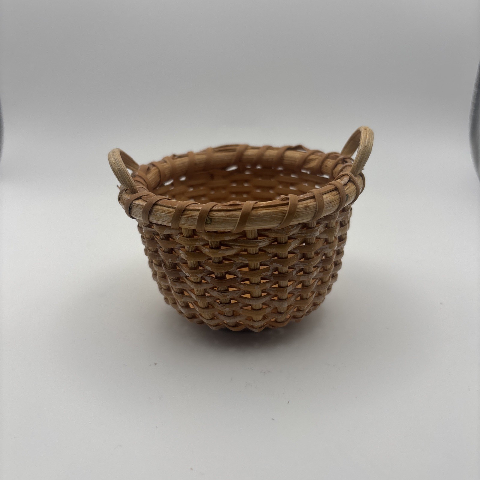 Miniature Nantucket Style Basket with Handles