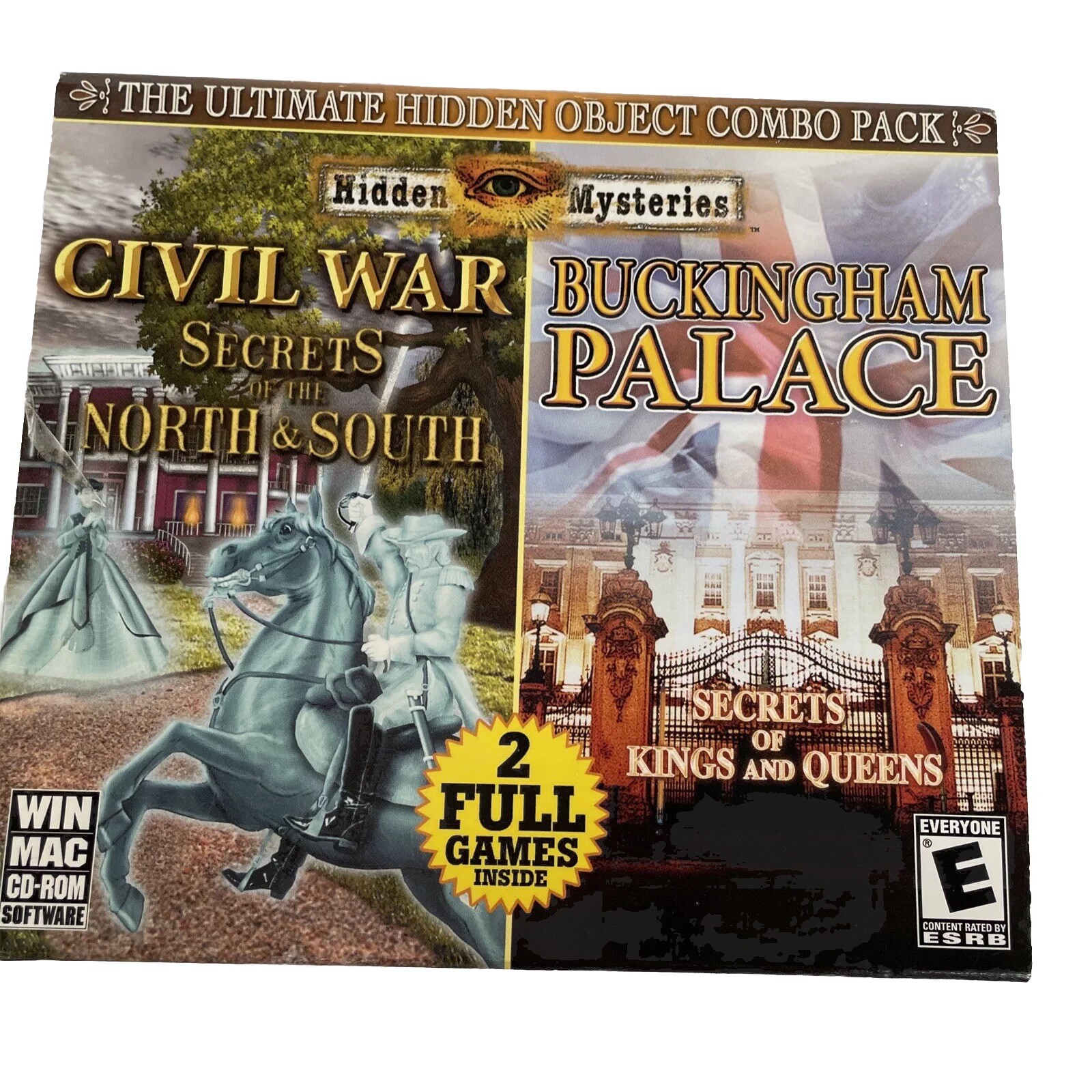 Hidden Mysteries Civil War Buckingham Palace Combo 2 PC Game CD Room Software