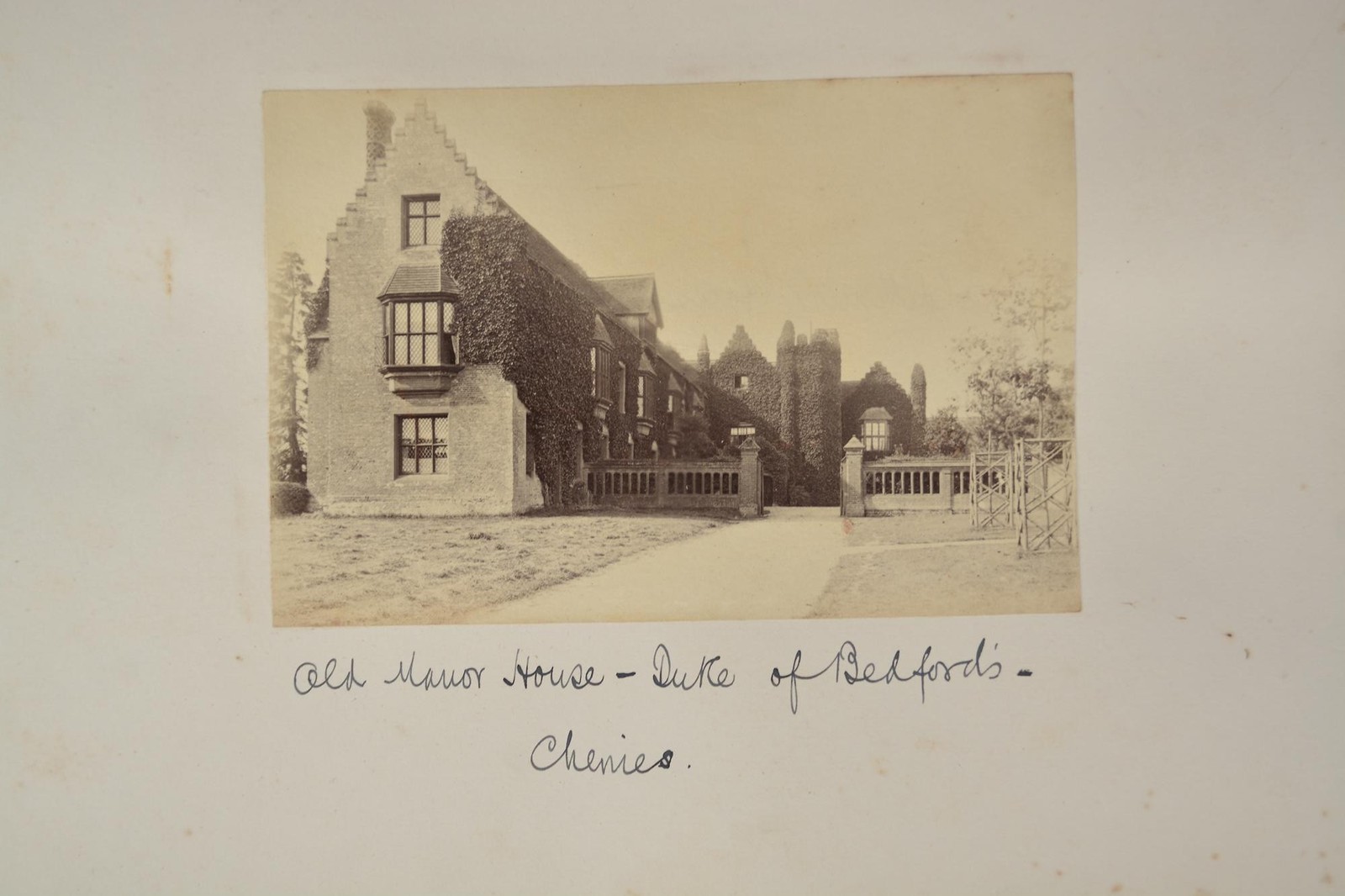 Old Manor House Duke Bedfords Chenies Stepped Gables c1880s VTG Photo
