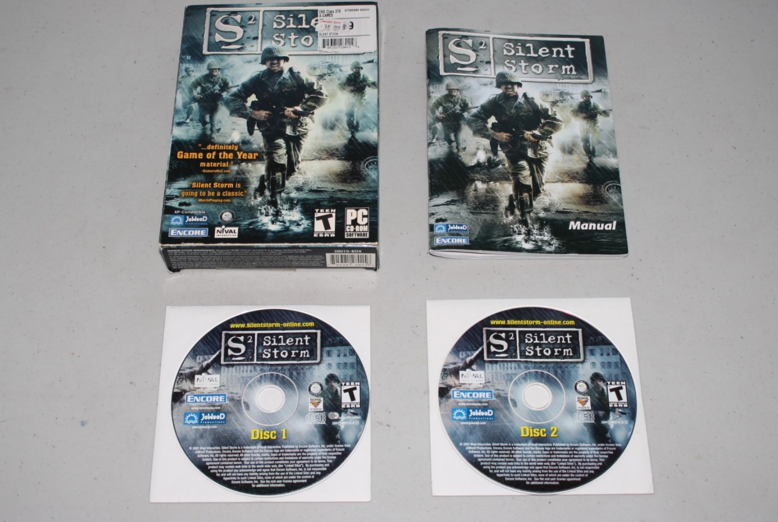 S2 Silent Storm (PC, 2003) w/ Original Manual and Box -- Windows 98/ME/2000/XP