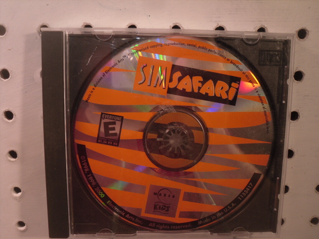 SimSafari - Maxis PC Sim Animal Safari Theme Park Building Game CD only