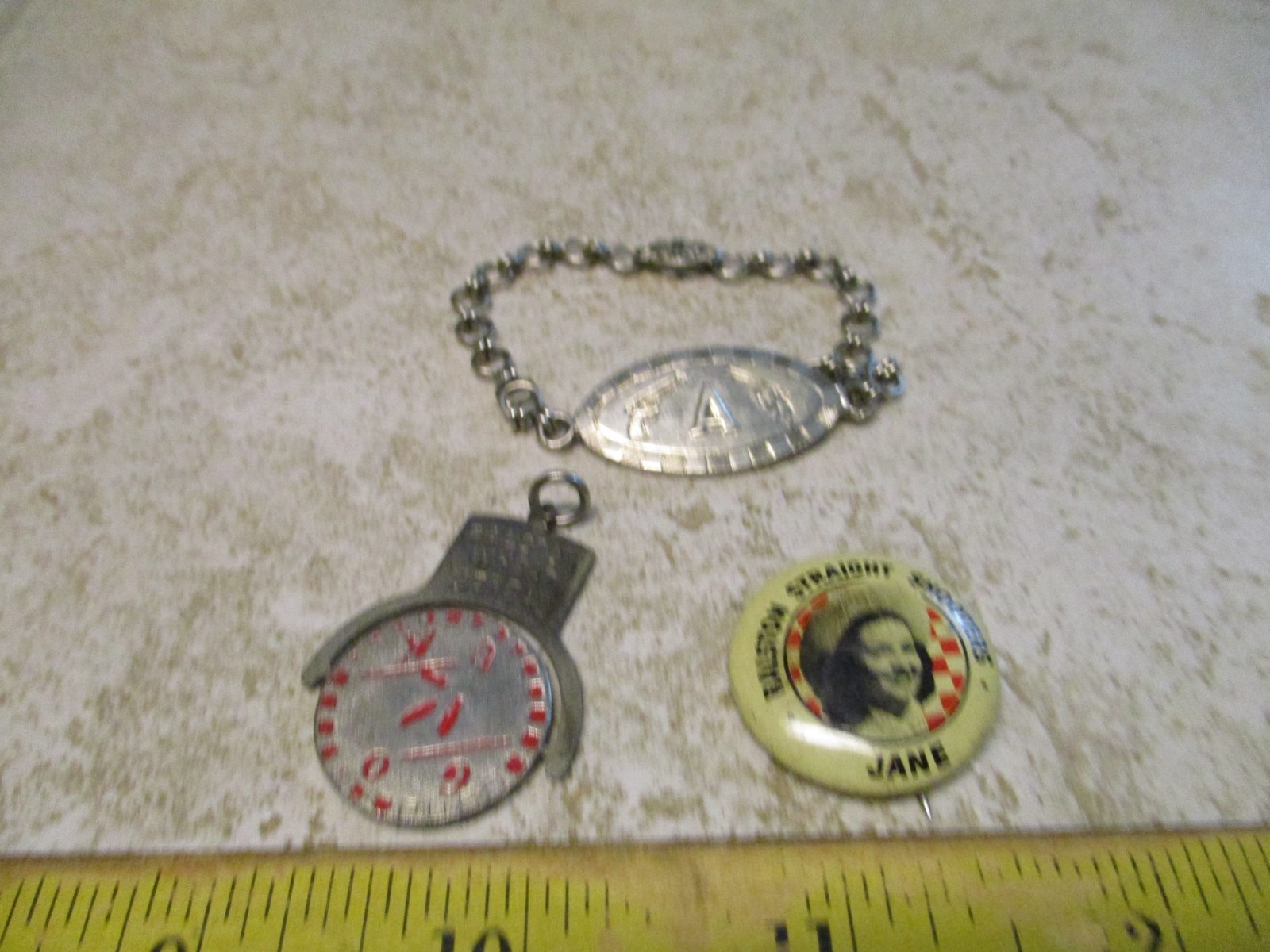 Tom Mix Straight Shooters Spinner, Ralston Wheat Cereal Lot VTG Pin Bracelet M1