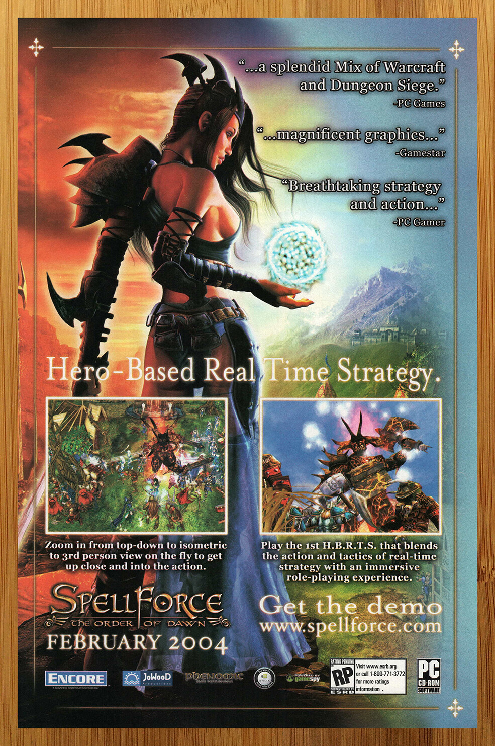 2004 Spellforce the Order of Dawn PC CD-ROM Print Ad/Poster Official Promo Art