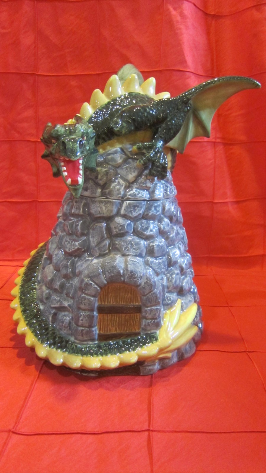 Dragon Castle with Dungeon Door Cookie Jar Very Rare Mint NIB