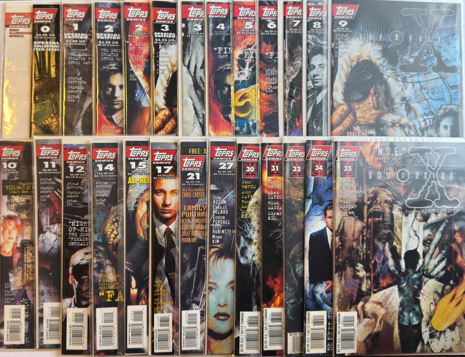 X-Files Comics Lot 1995-97 Topps #0-35 Special Editions Hero Illustrated 26